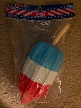 Kids Squish Popsicle Toy - Red White Blue